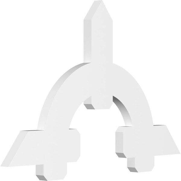 Ekena Millwork Ericson Architectural Grade PVC Gable Bracket, 48"W x 30"H x 2"D x 6"F, 15/12 Pitch GBP048X30X0206ERI00 - main